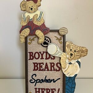 Vintage Boyds Bears Decorative Sign
